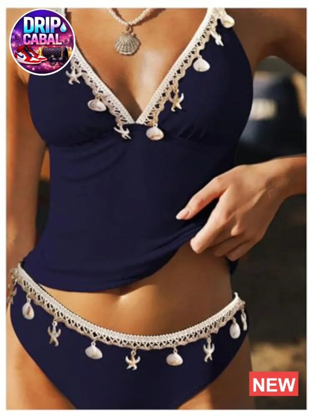 Hal Neck Tie Backless Y2K Tankini Swim Set